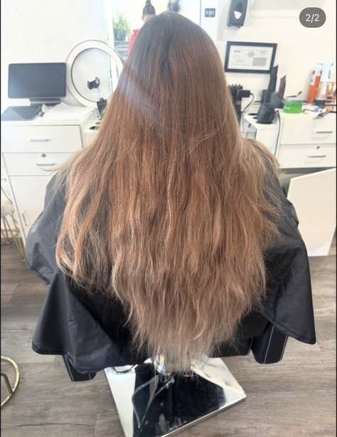 Long hair color and styling at Salon C